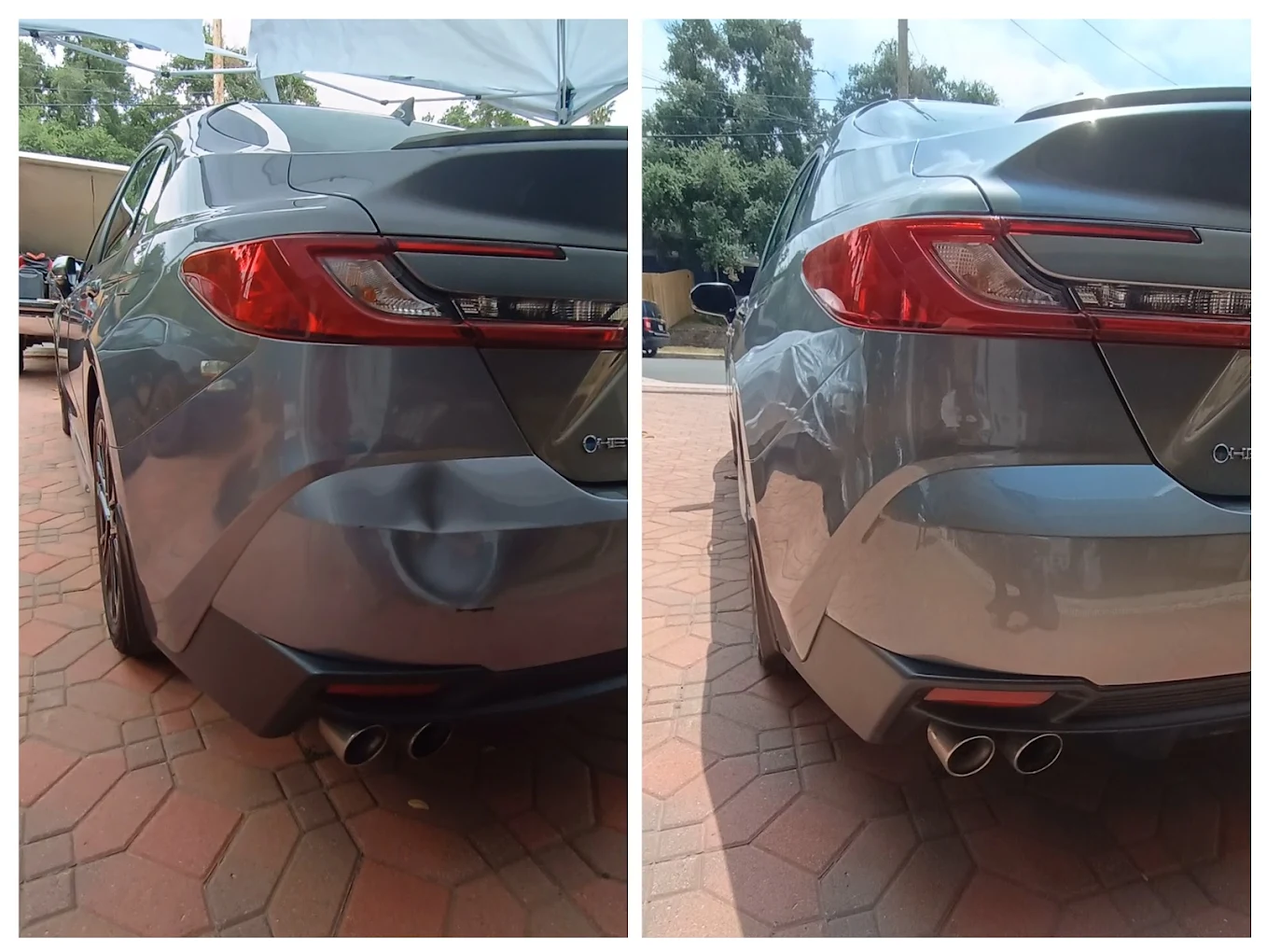 Rear dent & repaint · Honda Accord